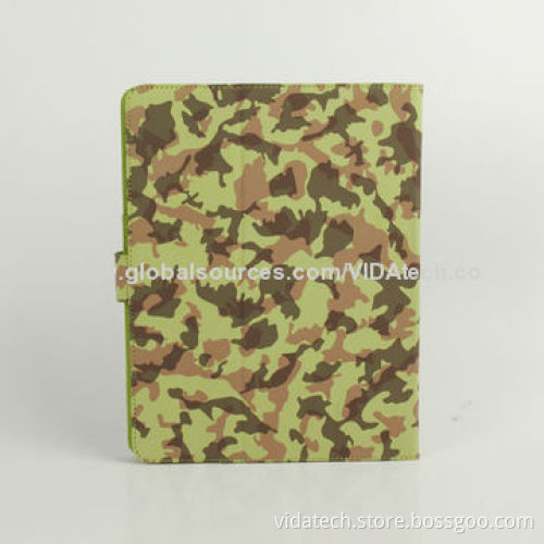 Camouflage Pattern Universal Leather Case with Card Slot and Holder, for Tablet PC